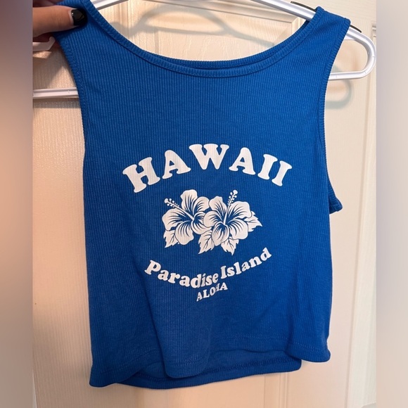 SHEIN Tops - SHEIN Blue Ribbed tank Top
